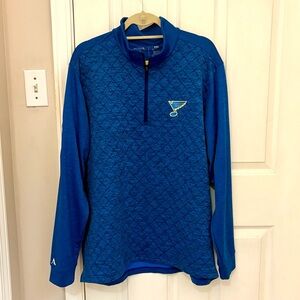 Antigua St. Louis Blues Winter Classic 2017 Quilted Pullover Quarter Zip Jacket